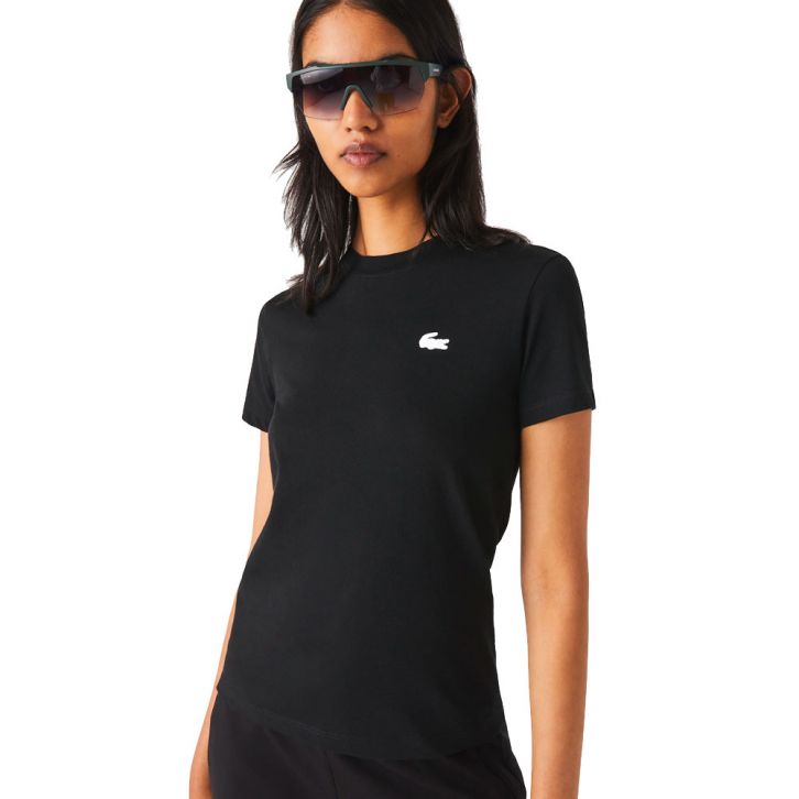 T-Shirt Lacoste Sport Femme Jersey Noir - Extreme Tennis