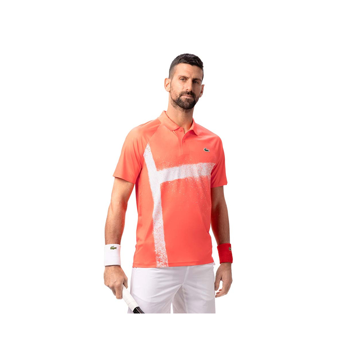 Polo Lacoste Tennis Novak Djokovic Player Rouge / Blanc