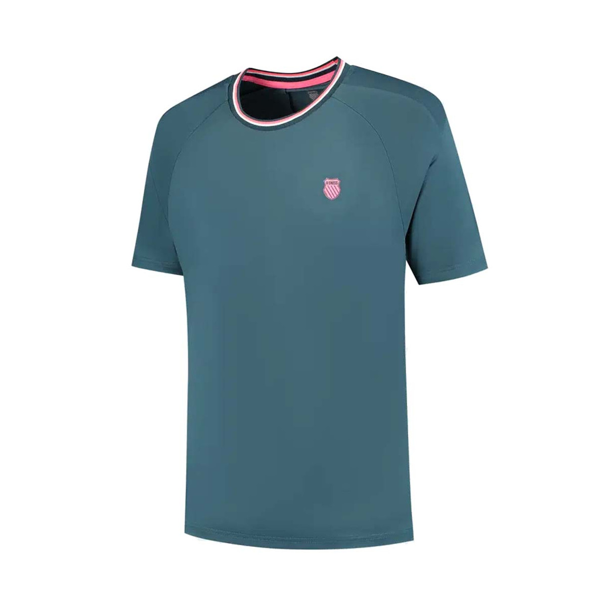 T-Shirt K-Swiss Hypercourt Mesh Crew Bleu p&eacute;trole