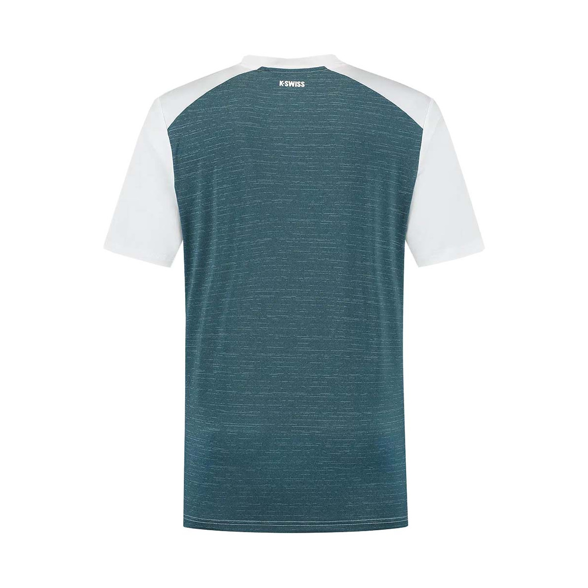 T-Shirt K-Swiss Hypercourt Mix Melange Crew Blanc / Bleu p&eacute;trole