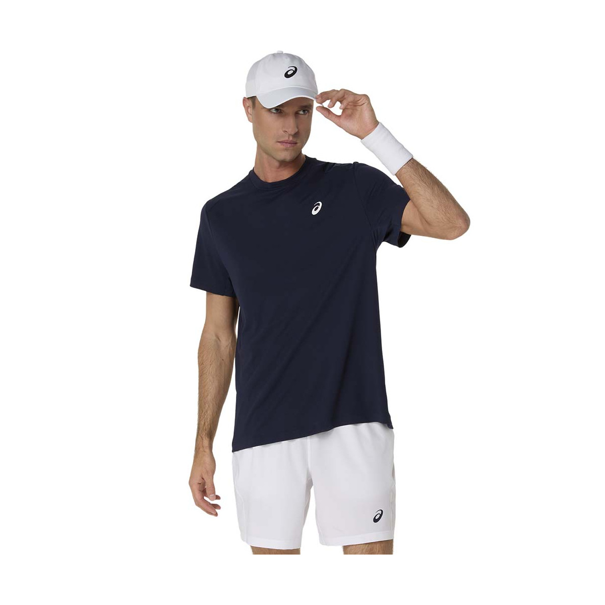 T-Shirt Asics Court SS Bleu marine
