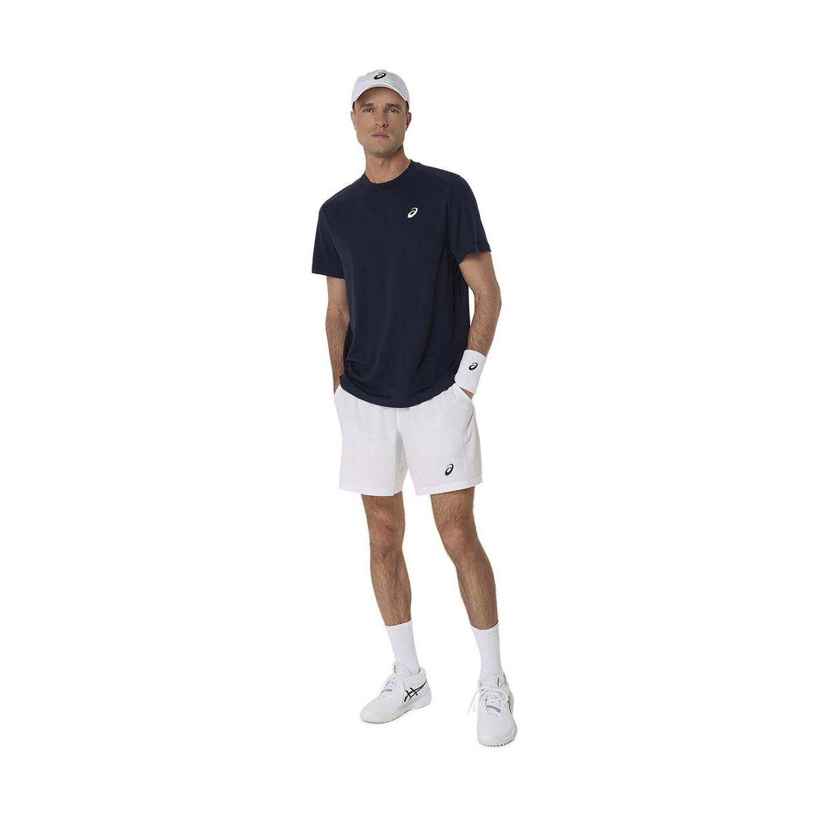 T-Shirt Asics Court SS Bleu marine