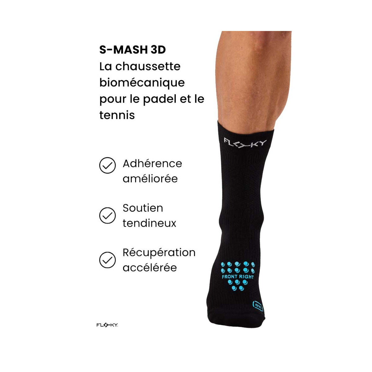 Chaussettes de compression Floky S-MASH 3D Blanc / Bleu