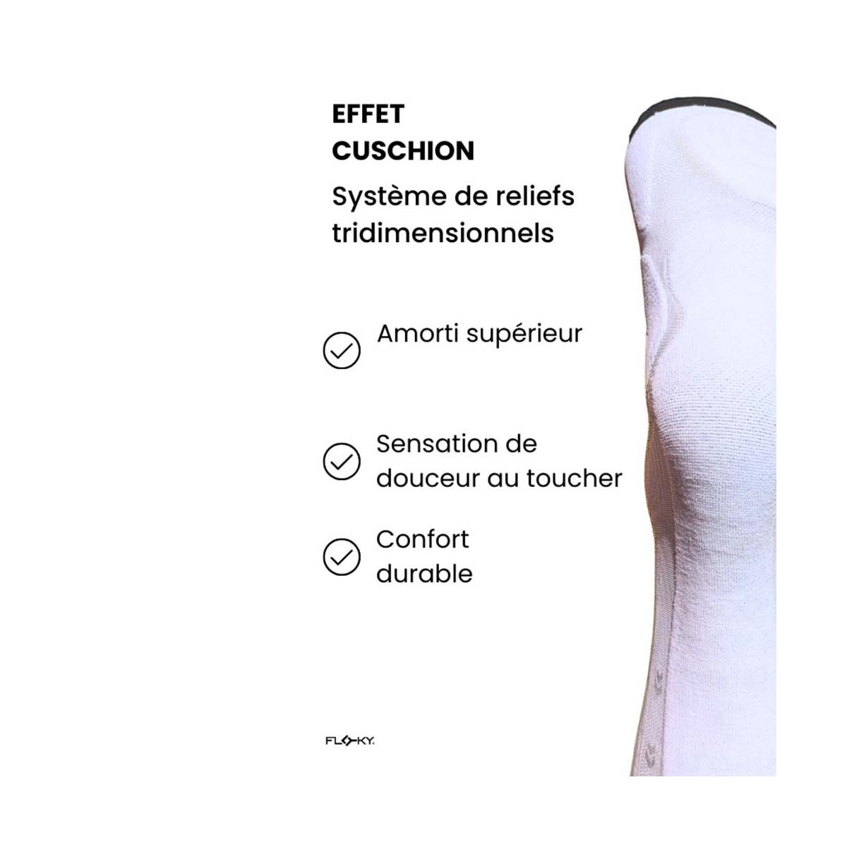 Chaussettes de compression Floky S-MASH 3D Blanc / Bleu