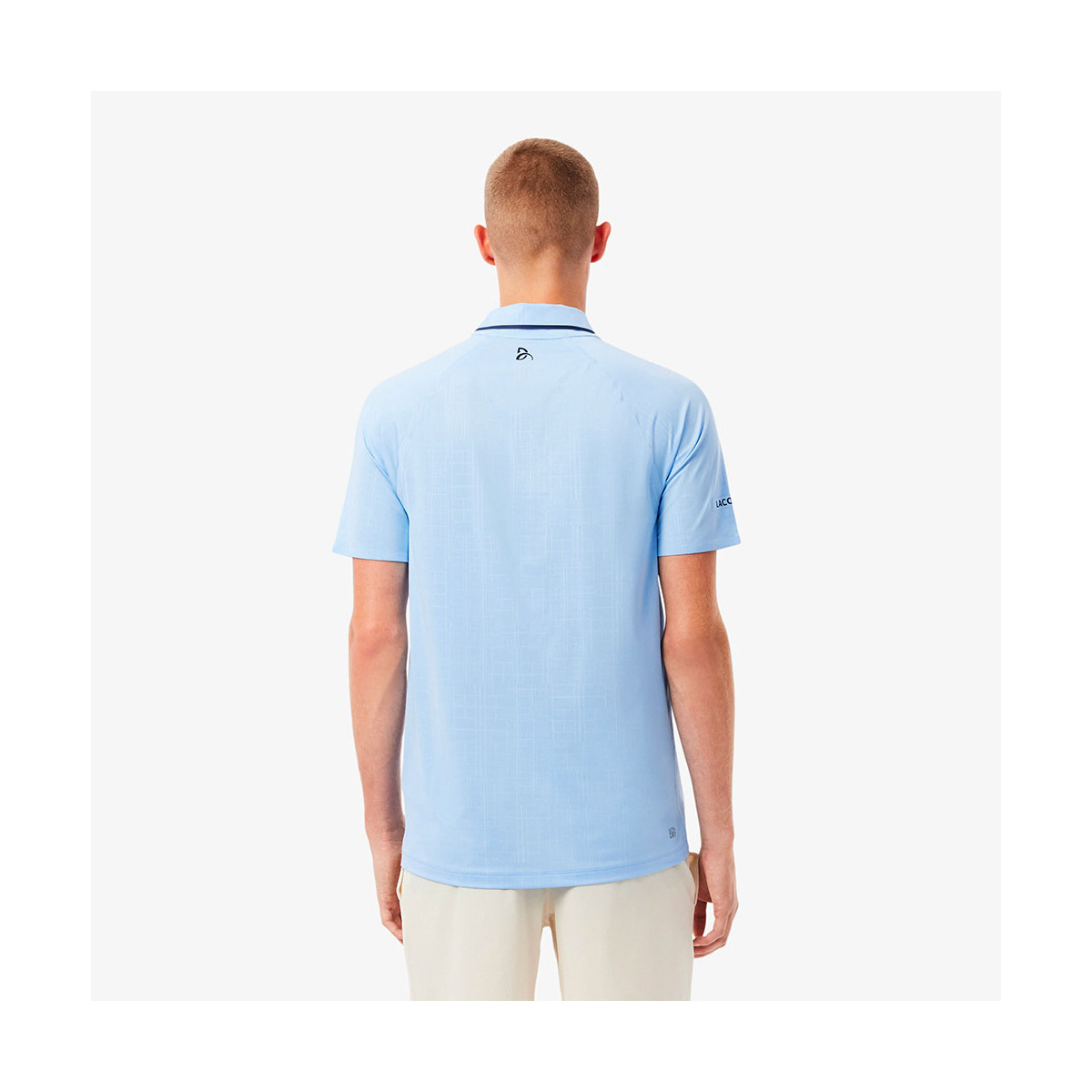 Polo Lacoste Tennis Novak Djokovic On Court Bleu Pastel