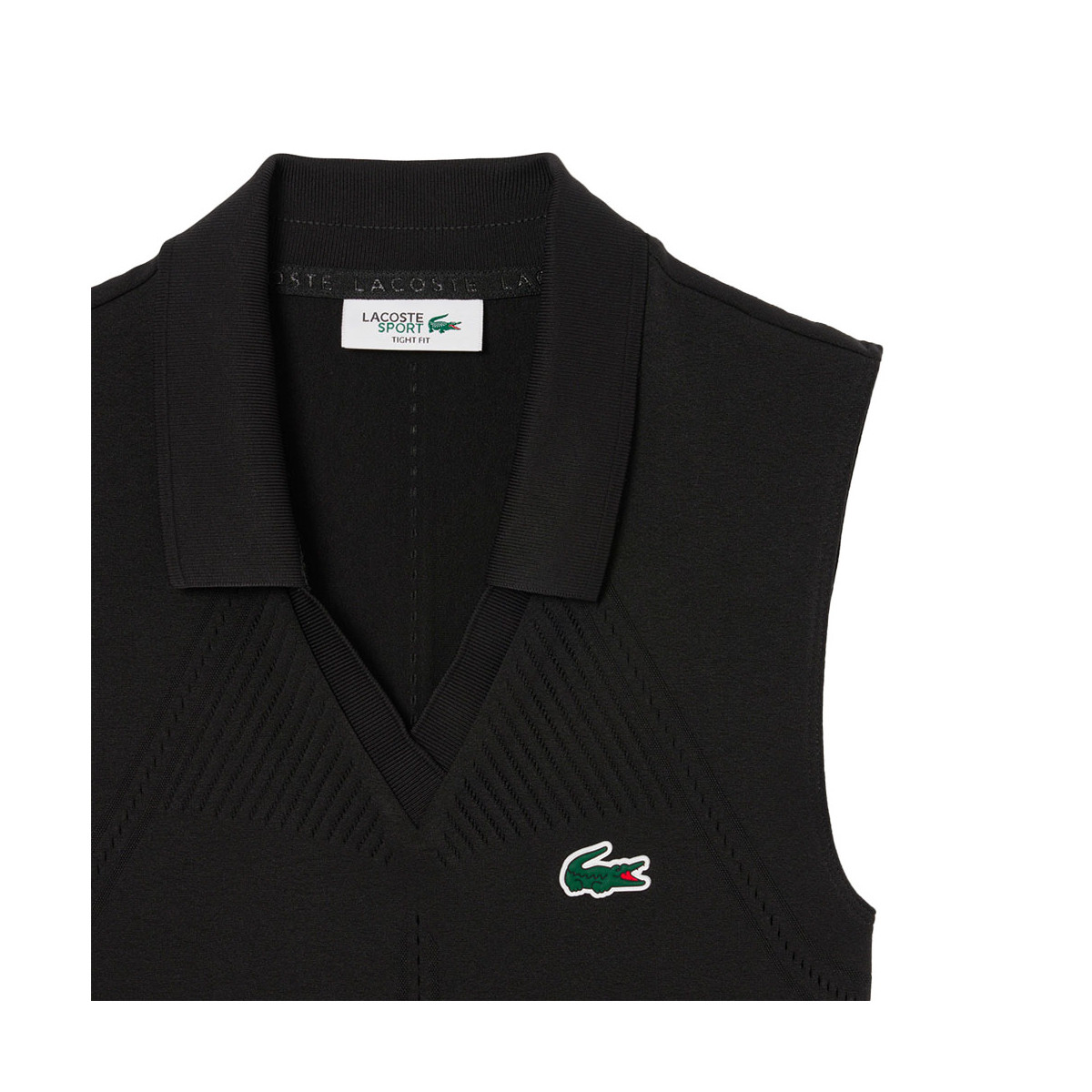 Polo Lacoste Femme Sans Manche Noir