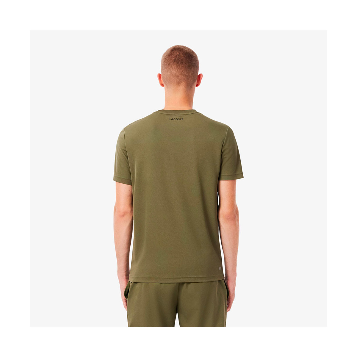 T-shirt Lacoste Ultra Dry Imprim&eacute; Kaki