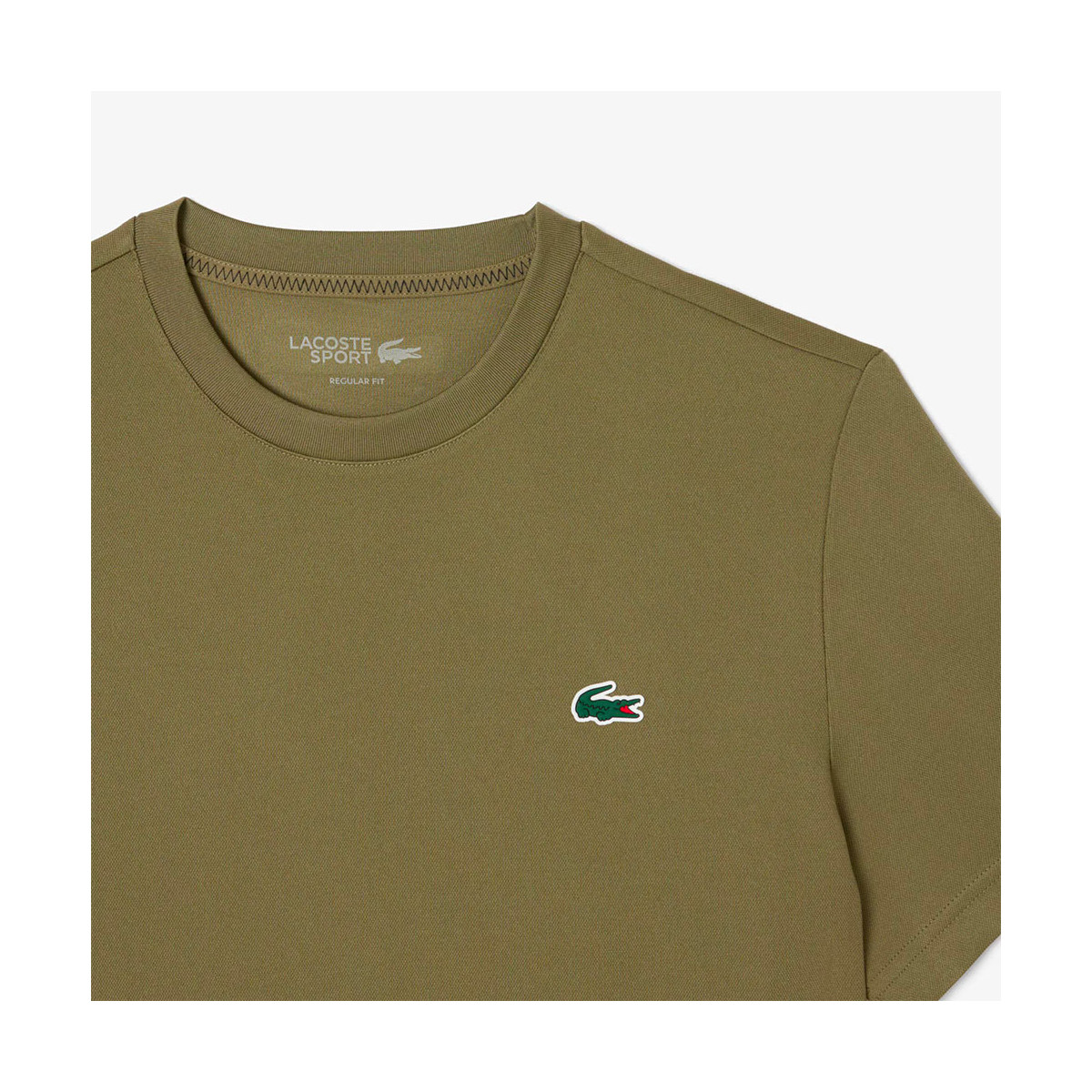 T-shirt Lacoste Ultra Dry Imprim&eacute; Kaki