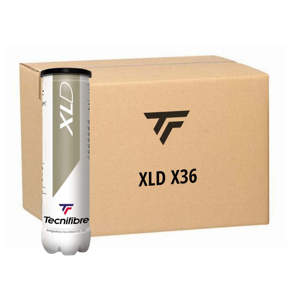Carton de 36 tubes de 4 Balles Tecnifibre XLD