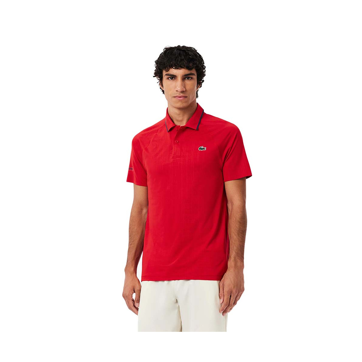 Polo Lacoste Tennis Novak Djokovic On Court Rouge