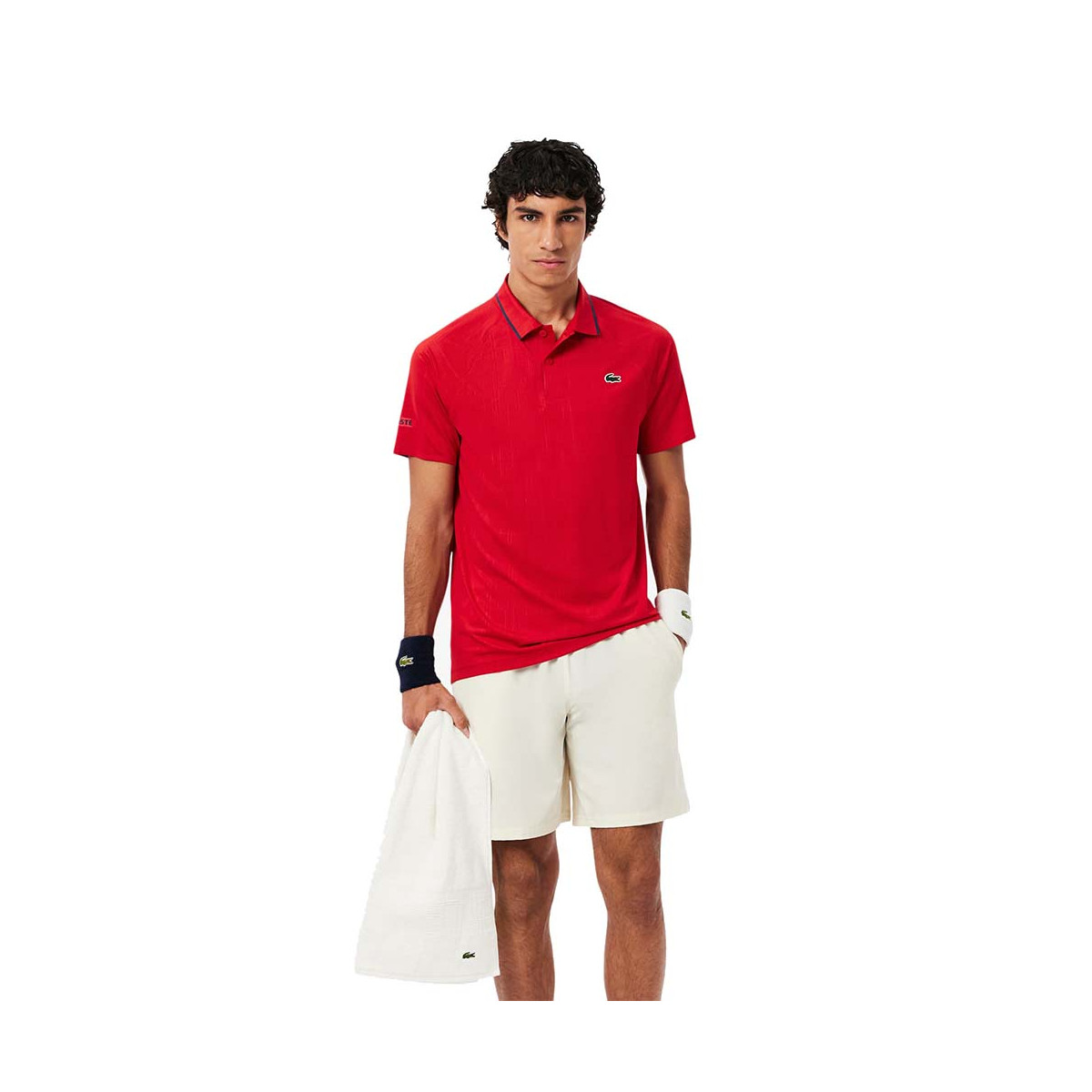 Polo Lacoste Tennis Novak Djokovic On Court Rouge