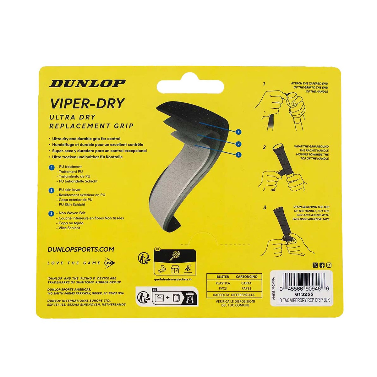 Grip Dunlop Viper-Dry Noir