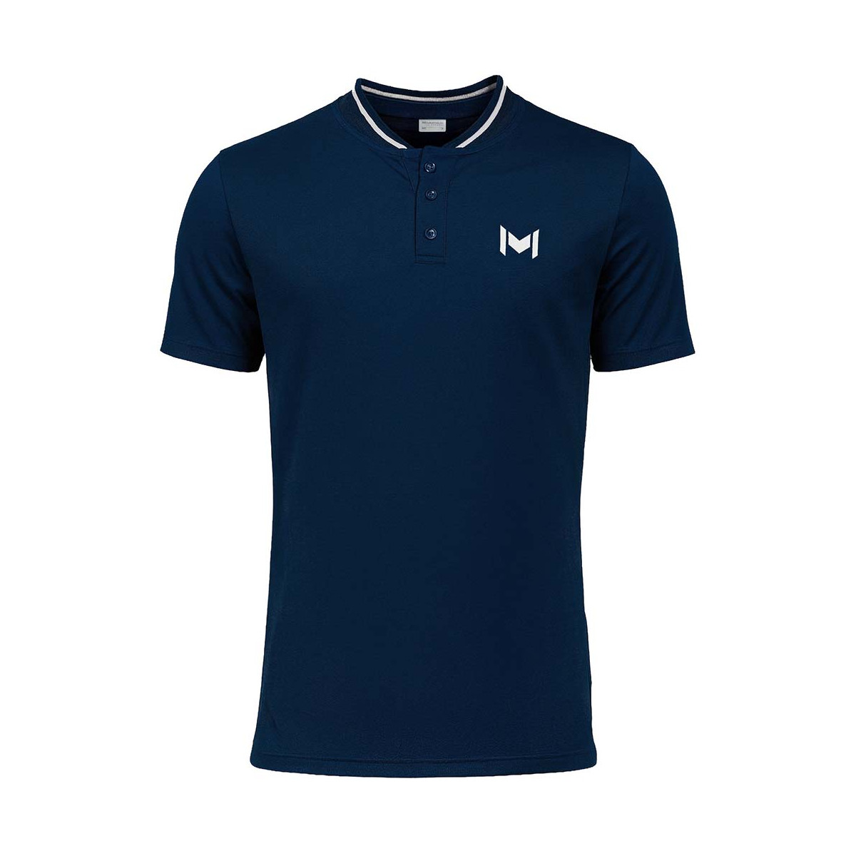 Polo Mouratoglou Mandarin Collar Bleu marine