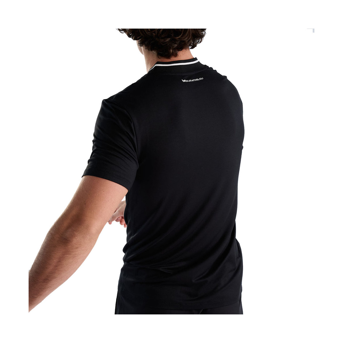 Polo Mouratoglou Mandarin Collar Noir