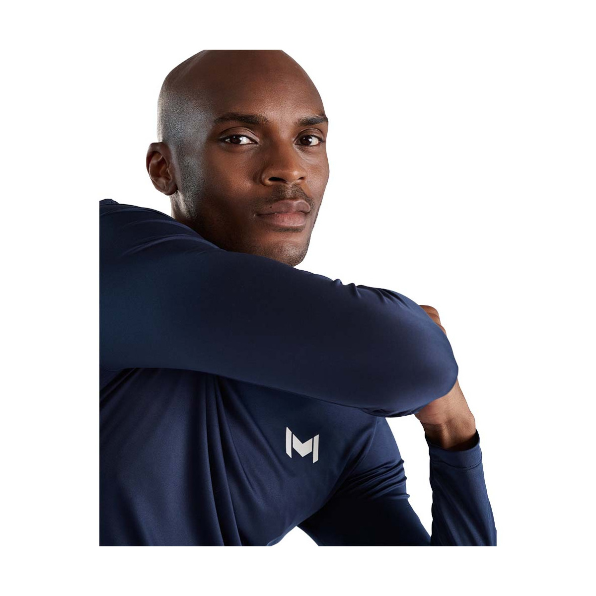 T-shirt &agrave; manches longues Mouratoglou Bleu marine