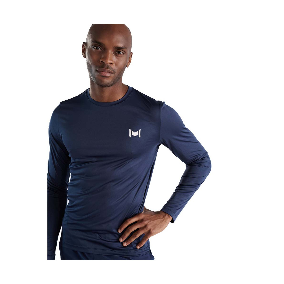 T-shirt &agrave; manches longues Mouratoglou Bleu marine