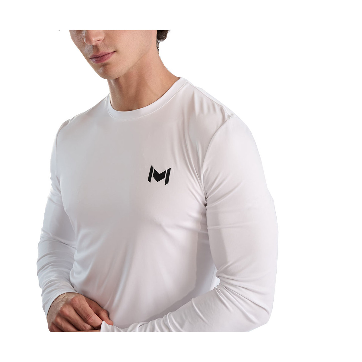 T-shirt &agrave; manches longues Mouratoglou Blanc