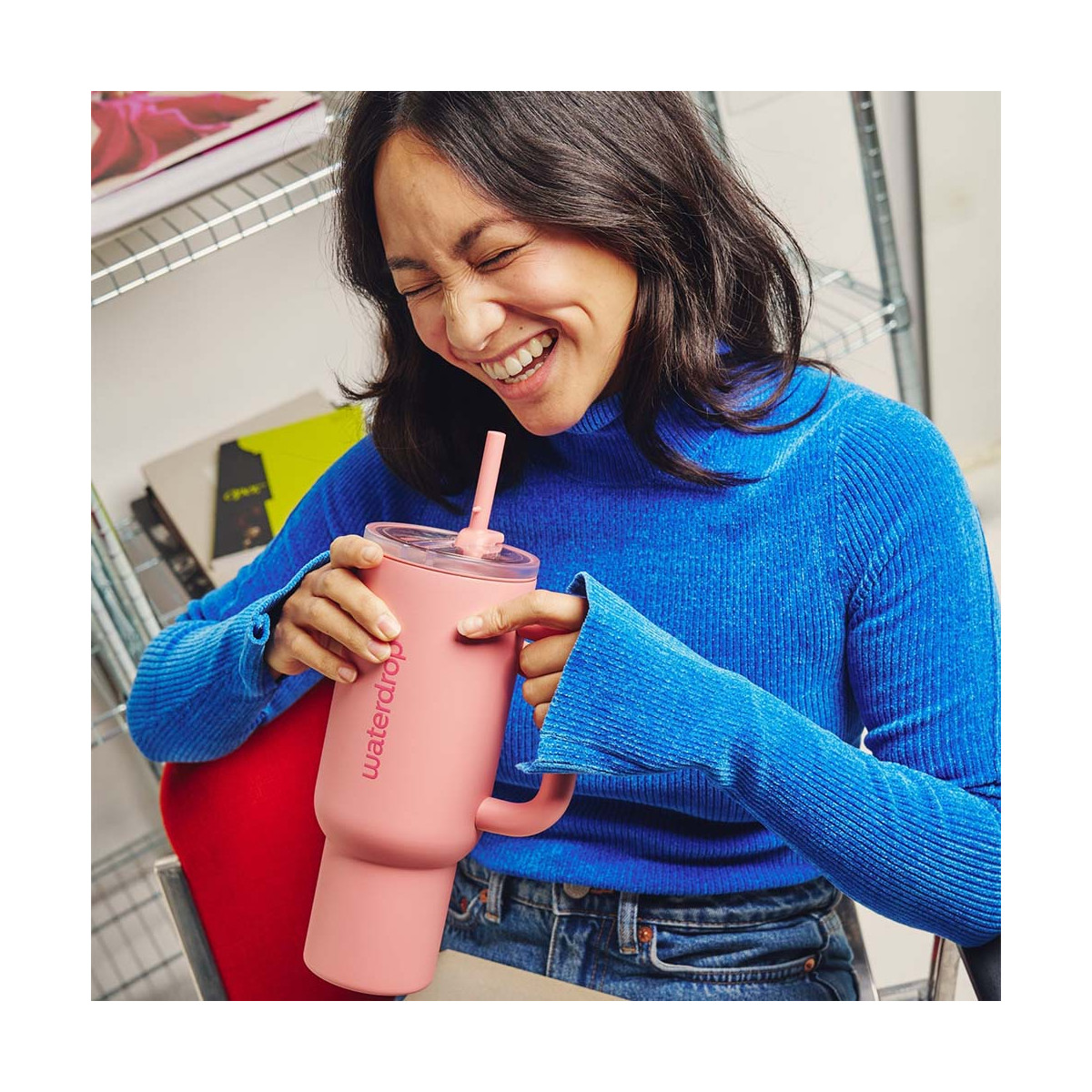 Gourde Waterdrop Exploreur Thermo Rose p&acirc;le