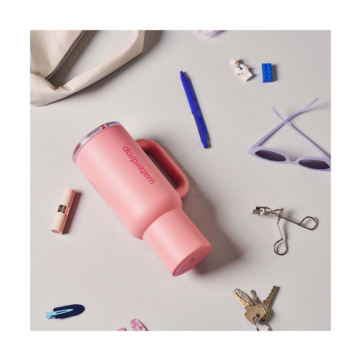 Gourde Waterdrop Exploreur Thermo Rose p&acirc;le