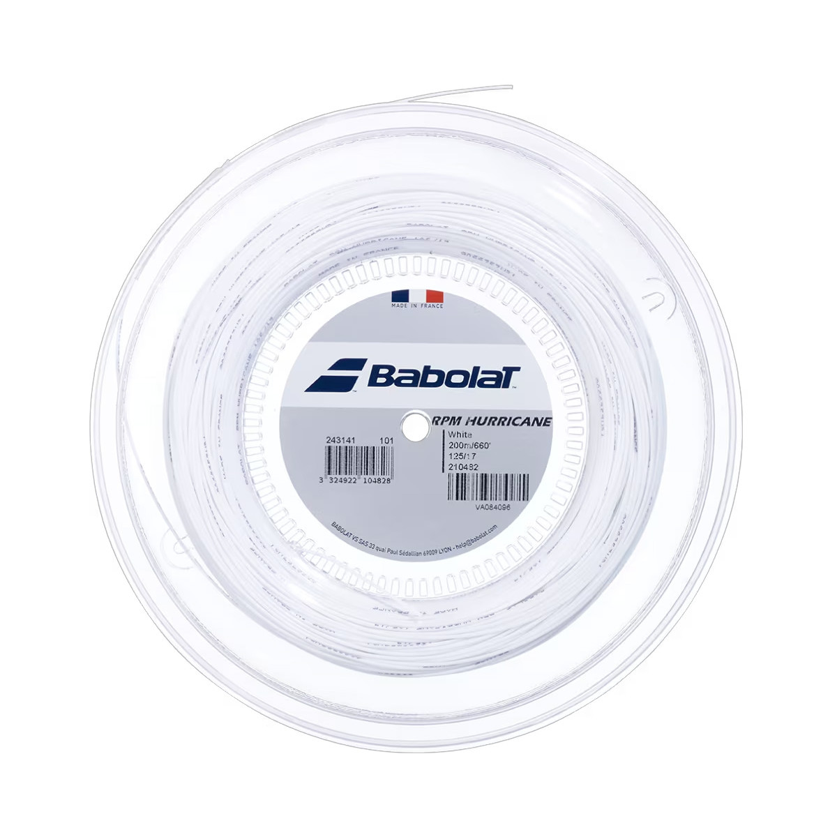 Bobine Babolat RPM Hurricane Blanc 200m