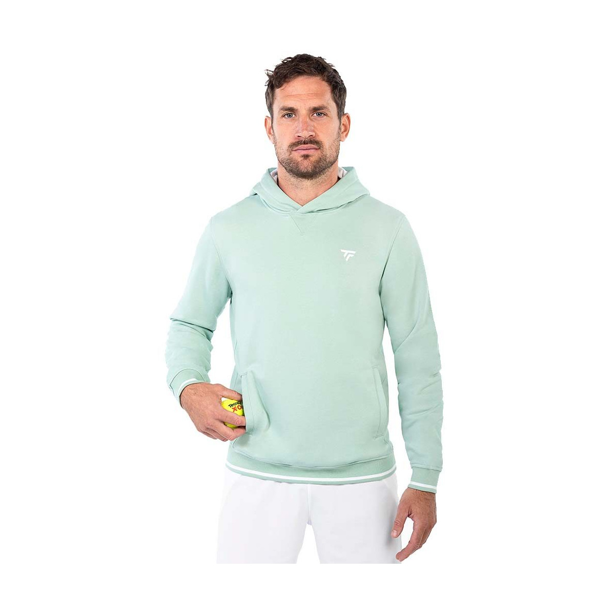 Sweat &agrave; capuche Tecnifibre Team Terry Hoodie Vert pastel
