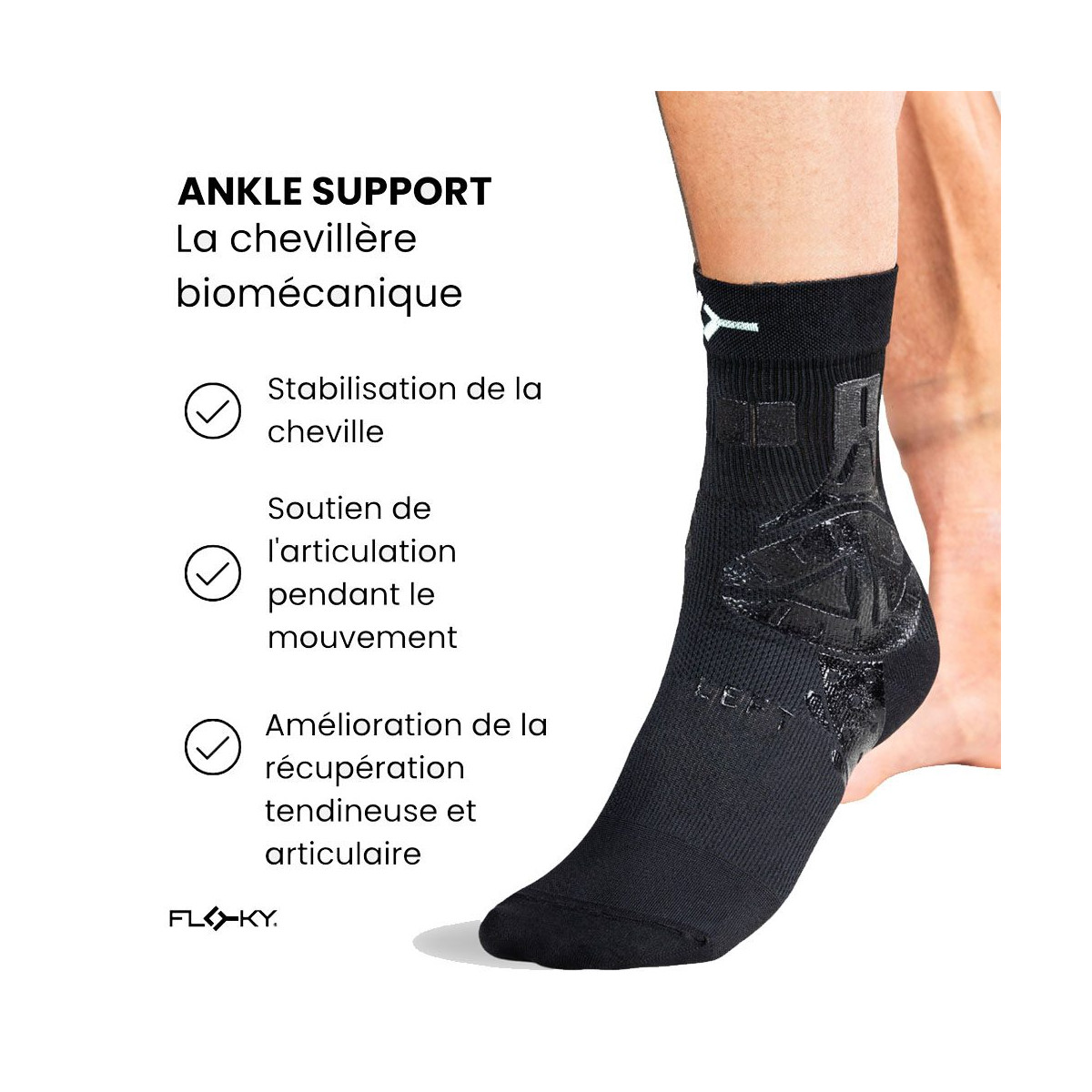 Chevill&egrave;re Floky Ankle Support Gauche Noir