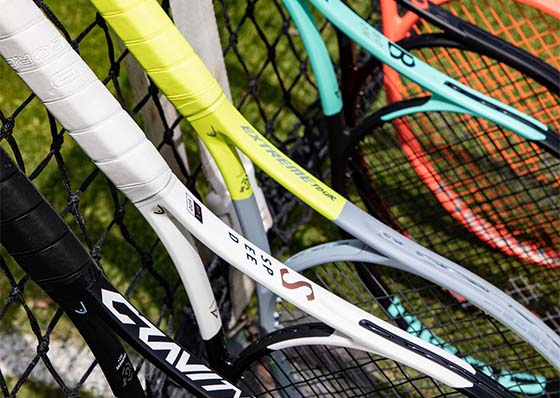 raquettes de tennis des différents gammes de la marque Head
