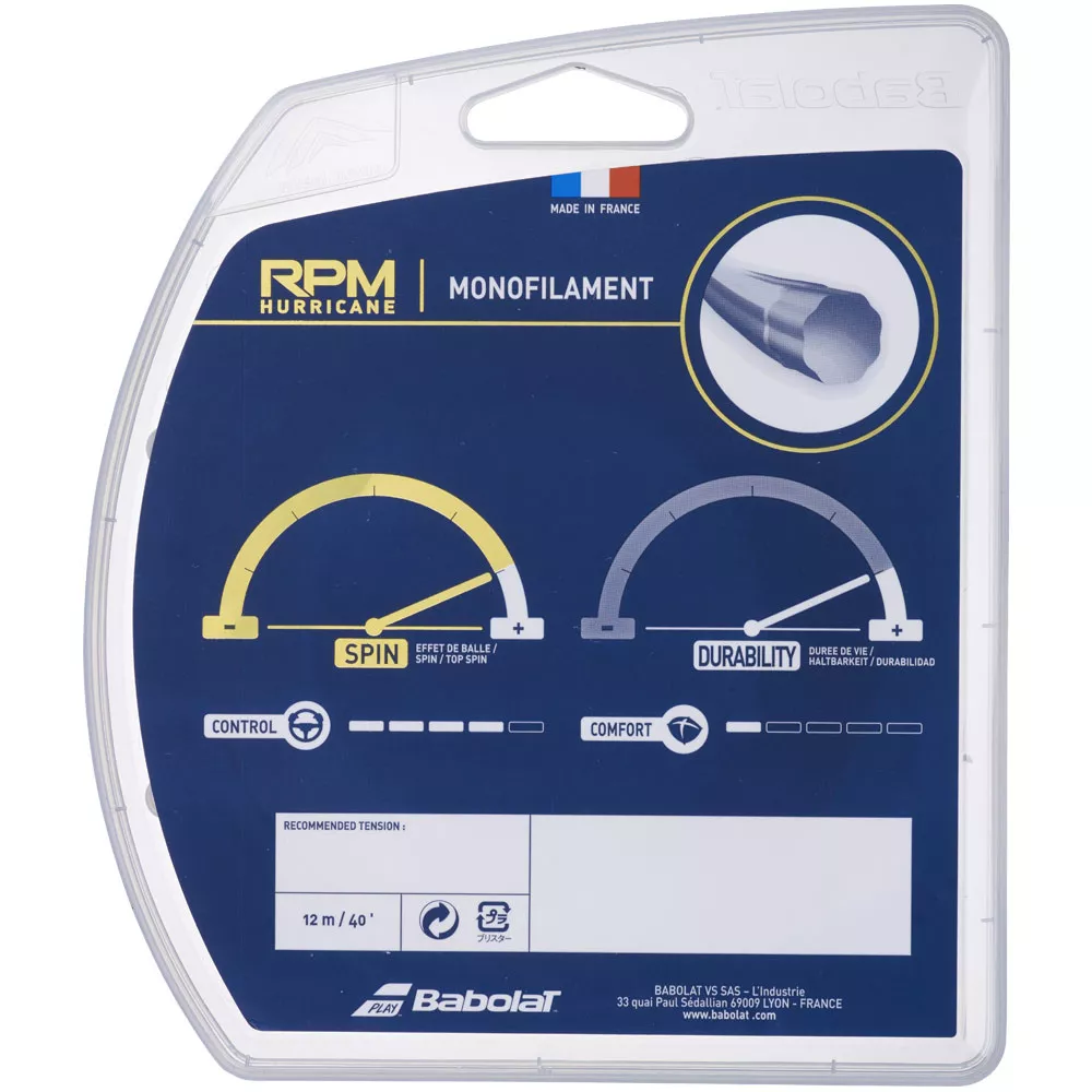 Cordage Babolat RPM Hurricane 12m
