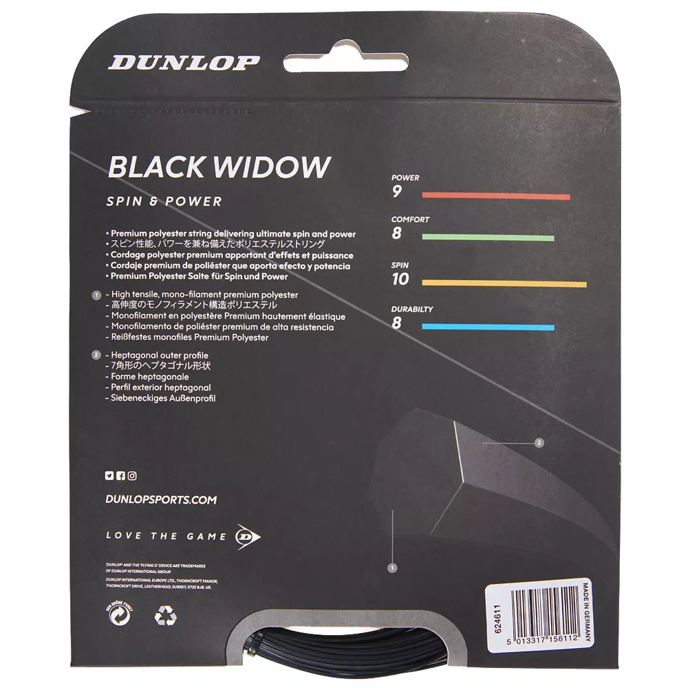Cordage Dunlop Black Widow 12m