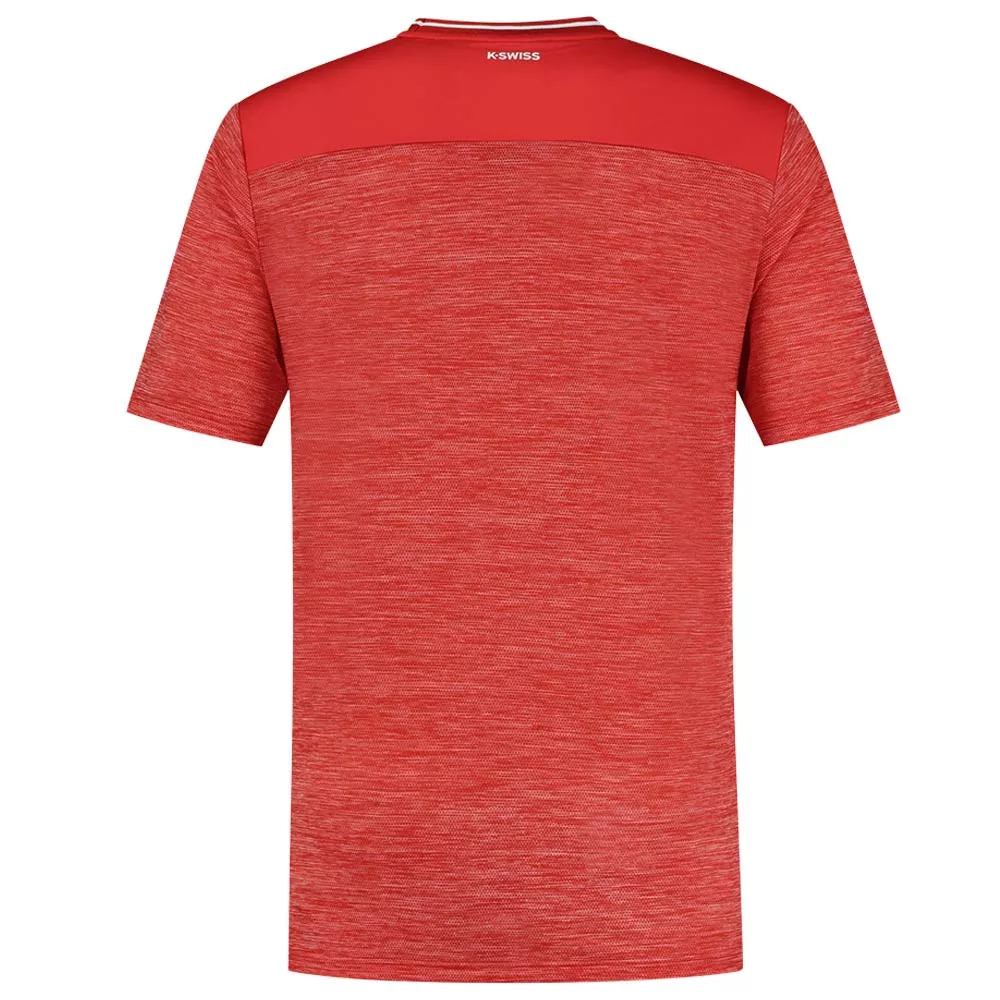 T-Shirt K-Swiss Hypercourt Tee Melange Rouge