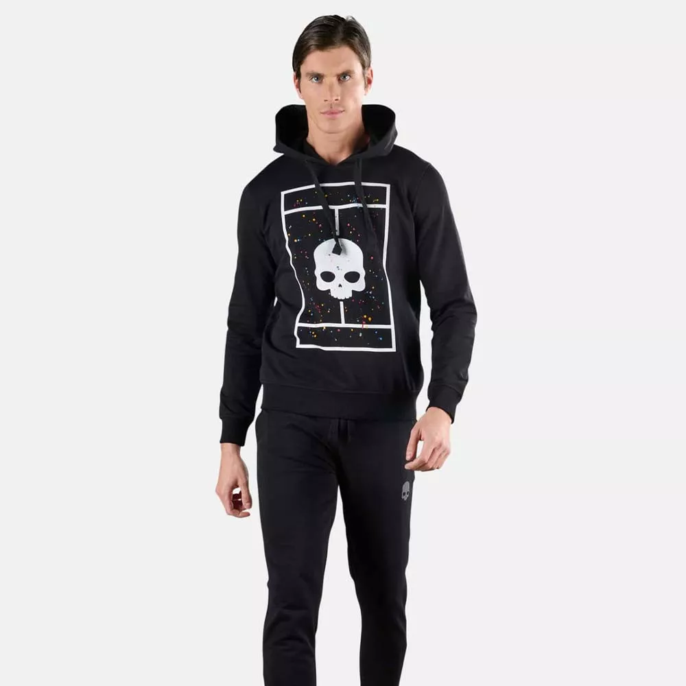 Sweat &agrave; capuche Hydrogen Court Noir Spark