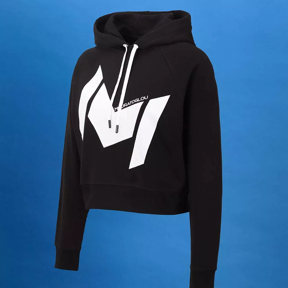 Sweat &agrave; capuche Mouratoglou Femme Noir