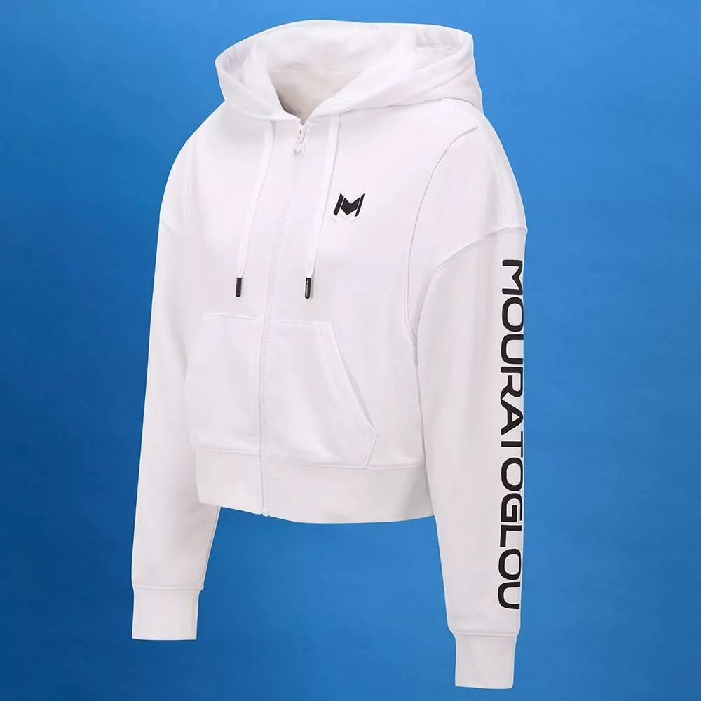 Veste &agrave; capuche Mouratoglou Femme Blanc