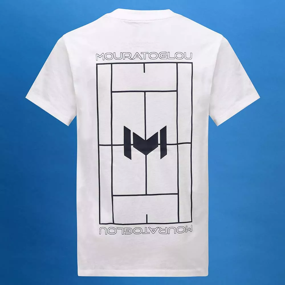 T-shirt Mouratoglou Graphique Gar&ccedil;on Blanc