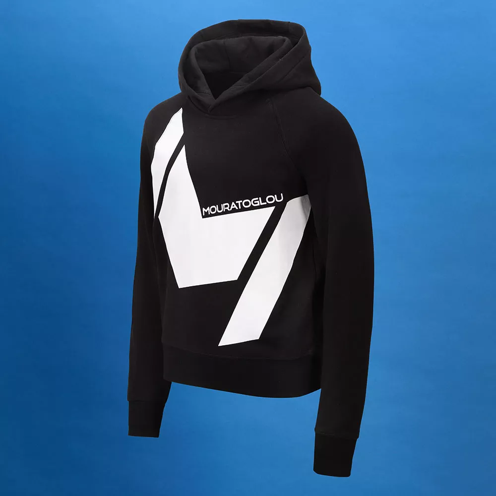Sweat &agrave; capuche Mouratoglou Fille Noir