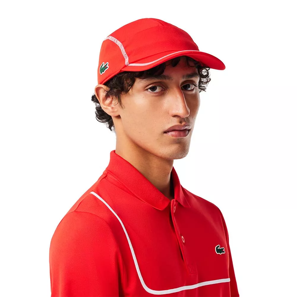 Casquette Lacoste Color-Block Rouge