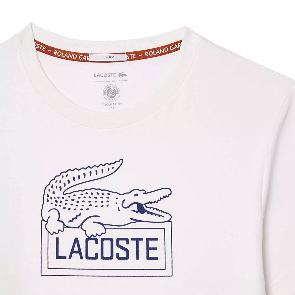 T-Shirt Lacoste Sport Roland Garros Unisex Blanc
