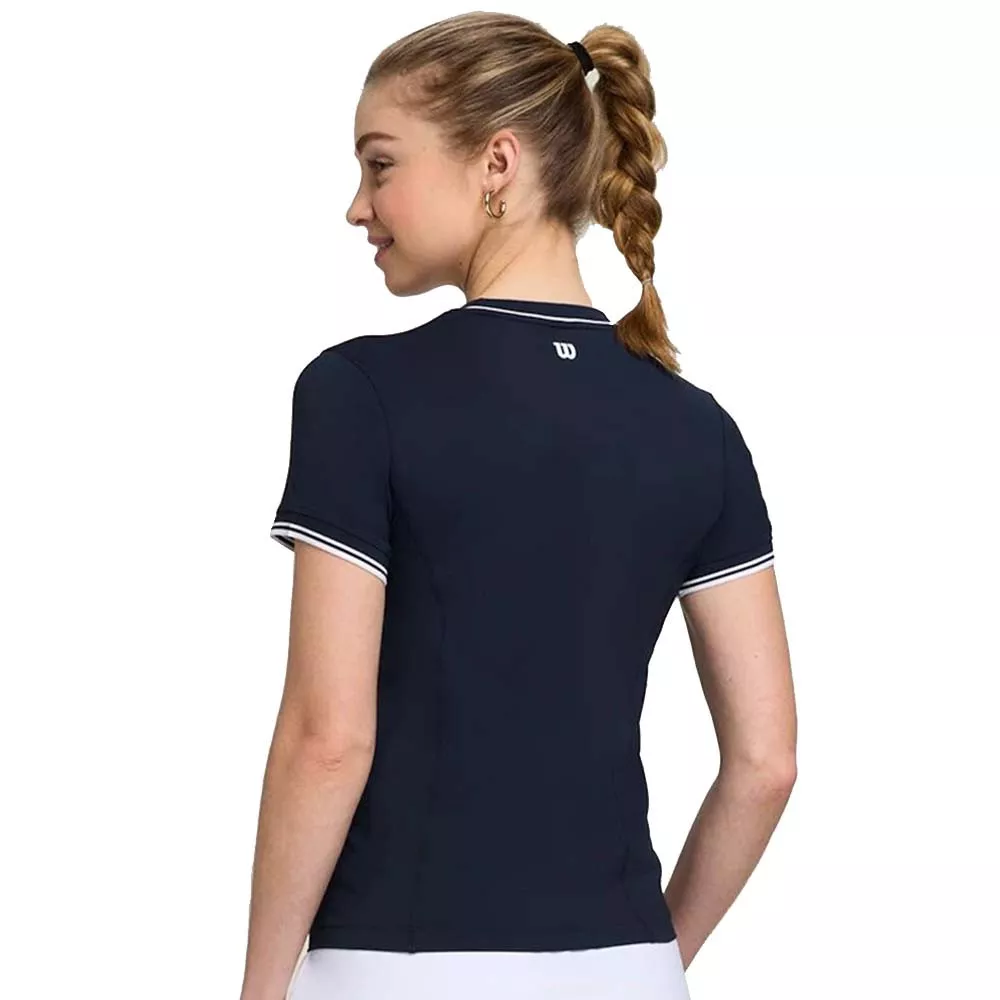T-Shirt Wilson Team Seamless Femme Bleu marine