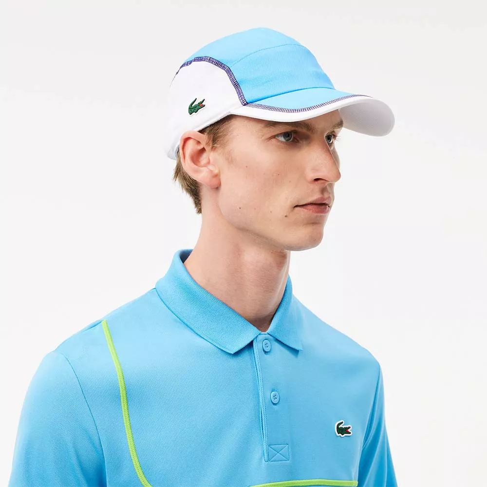 Casquette Lacoste Color-Block Bleu / Blanc