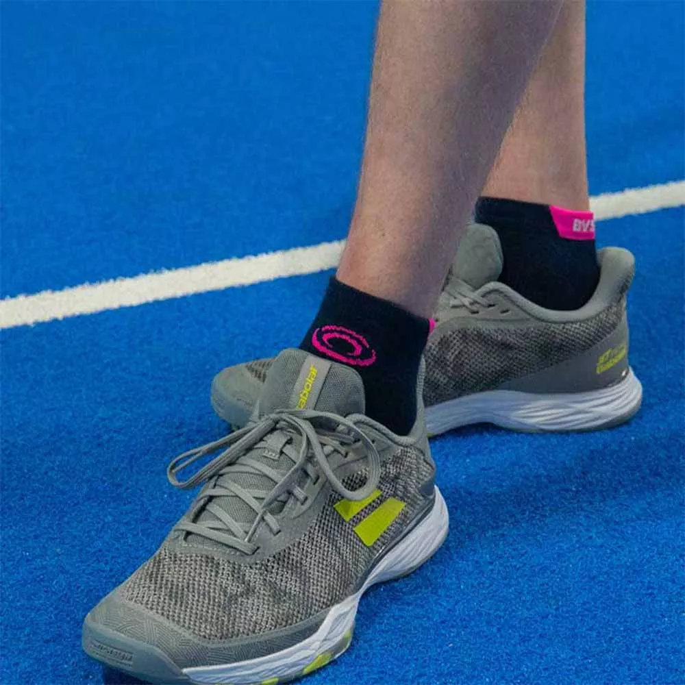 Chaussettes BV Sport Padel Courte Bleu / Rose