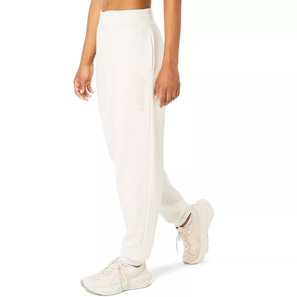 Pantalon Asics Logo Femme Blanc cass&eacute;