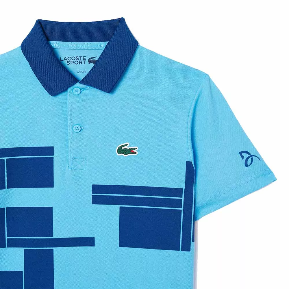 Polo Lacoste Tennis Novak Djokovic Junior Bleu