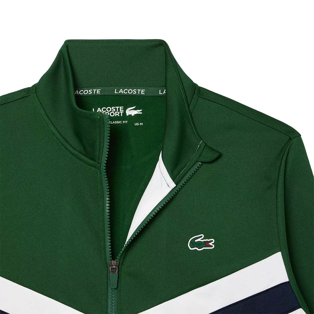 Veste zipp&eacute;e Lacoste Tennis Vert / Blanc