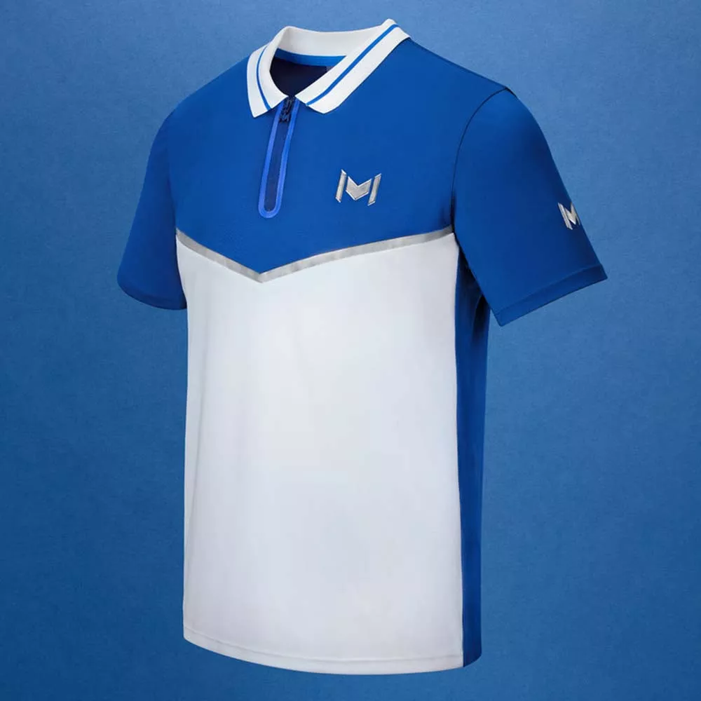Polo Mouratoglou Match Melbourne Blanc / Bleu