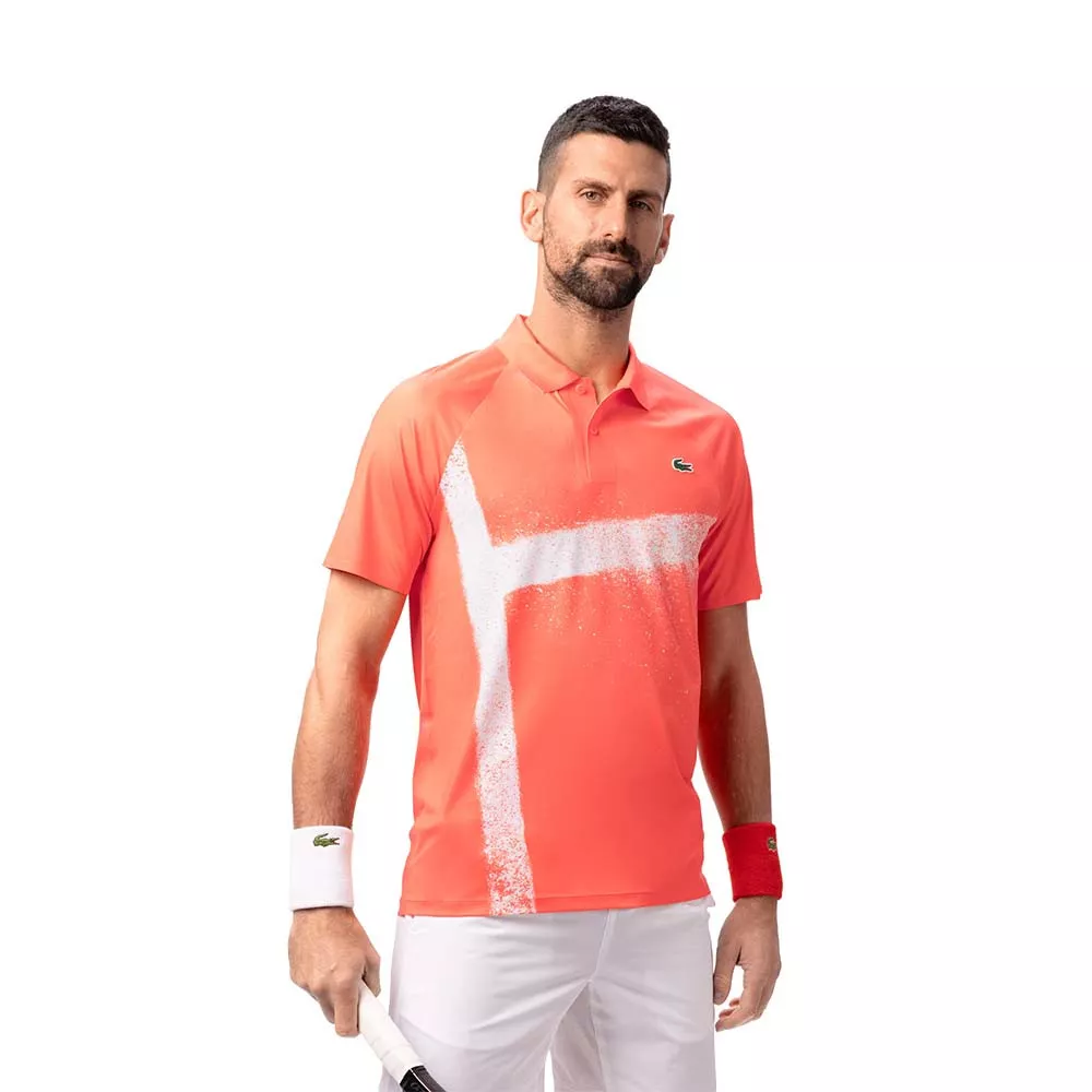 Polo Lacoste Tennis Novak Djokovic Player Rouge / Blanc