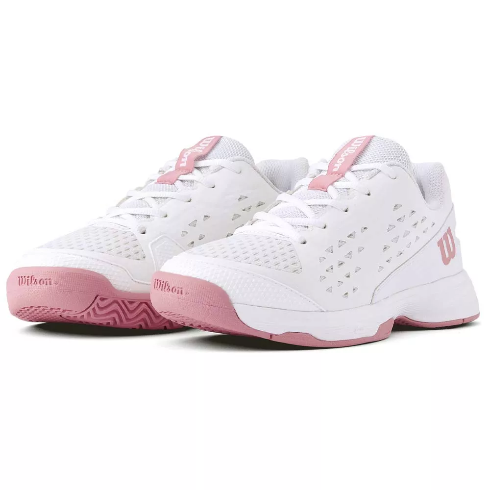 Chaussures Wilson Rush Pro L Junior Blanc / Rose