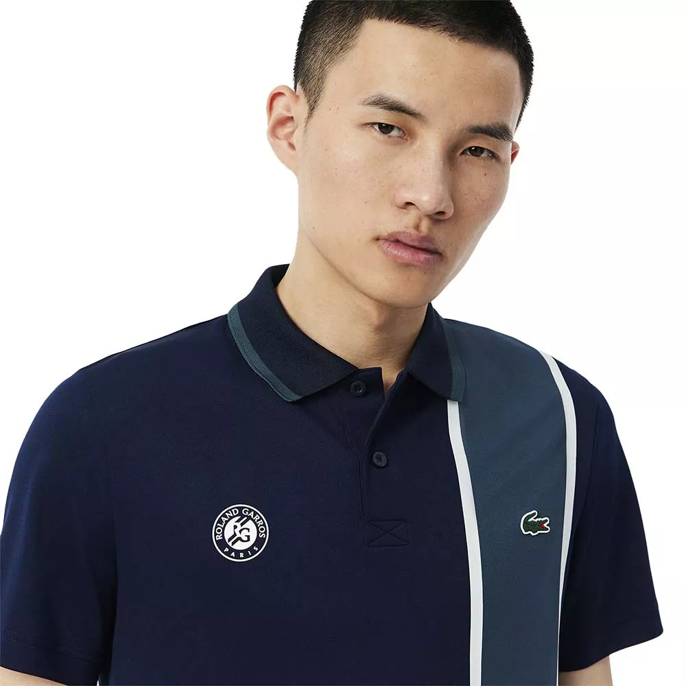 Polo Lacoste Sport Roland Garros Bleu marine
