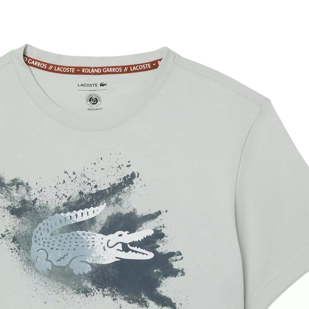 T-Shirt Lacoste Roland Garros Unisex Gris - Extreme Tennis