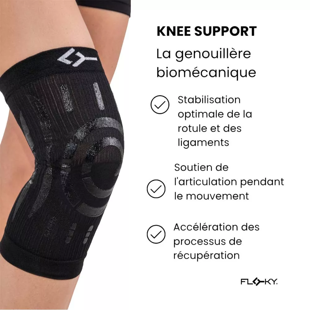 Genouill&egrave;re Floky Knee Support Droit Noir