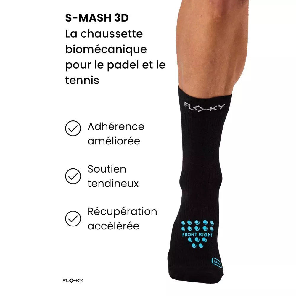 Chaussettes de compression Floky S-MASH 3D Blanc / Bleu